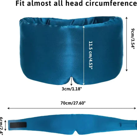 Máscara de Seda Natural para Dormir | Antifaz Suave y Ligero para Descanso Profundo/Natural Silk Sleep Mask | Soft & Lightweight Eye Mask for Deep Rest