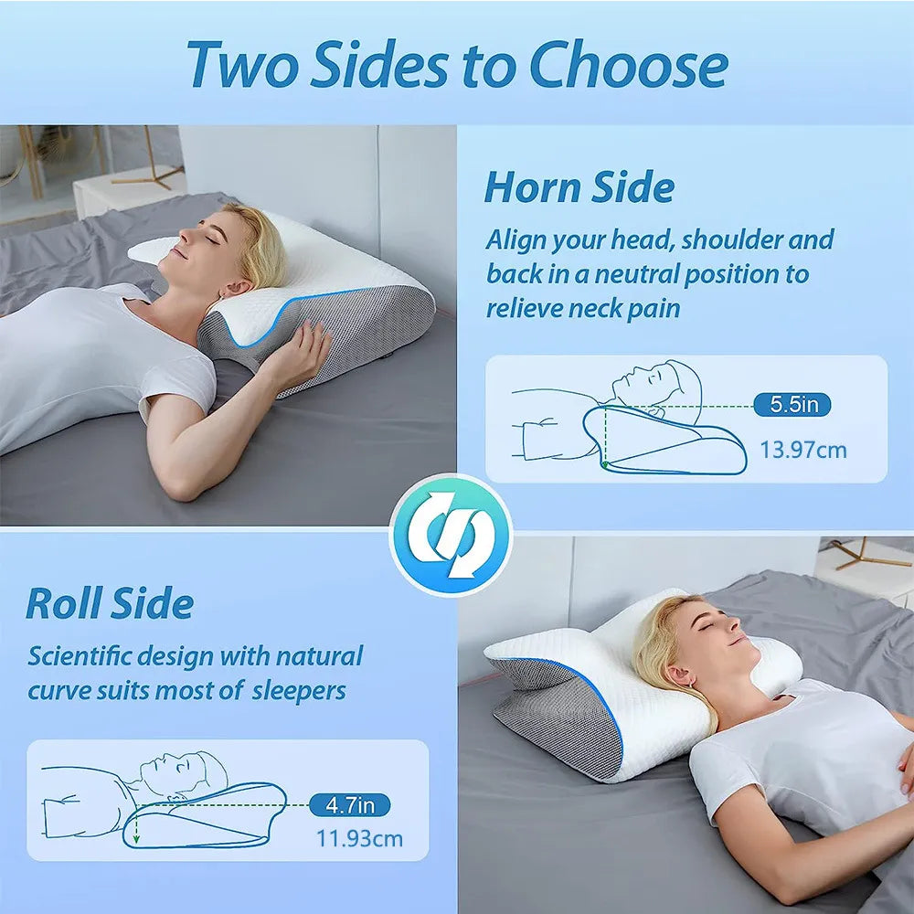 Almohada de Apoyo Cervical de Espuma de Memoria