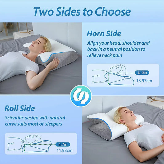Almohada de Apoyo Cervical de Espuma de Memoria