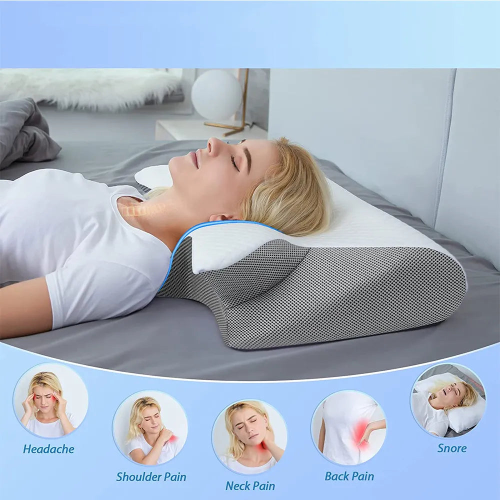 Almohada de Apoyo Cervical de Espuma de Memoria